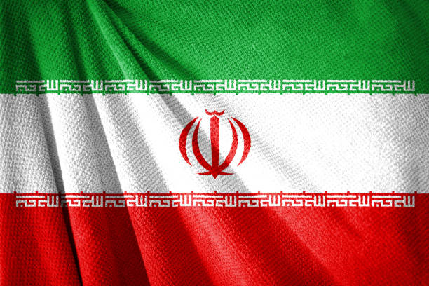 istock Iran flag on towel surface illustration with 1373018014