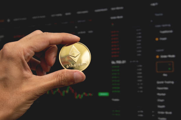 클로즈업에 암호 화폐 동전. 비트 코인, 이더리움, 바이넌스. - binance tr 뉴스 사진 이미지