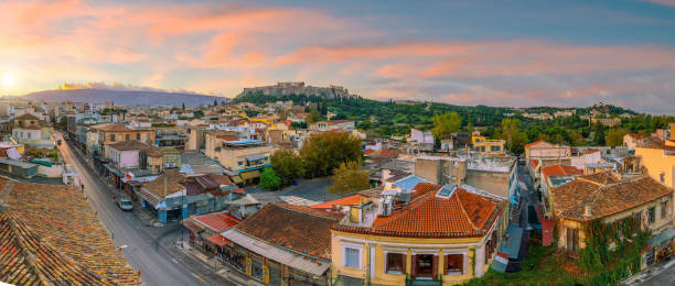 istock Downtown Athens city skyline in Greece at sunset 1373029493