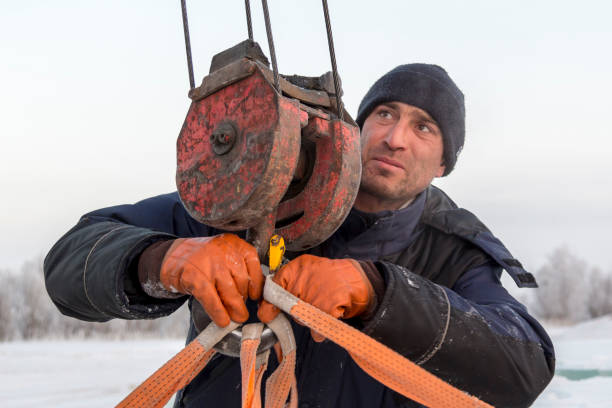 istock The slinger hooks the sling on the hook 1373040509