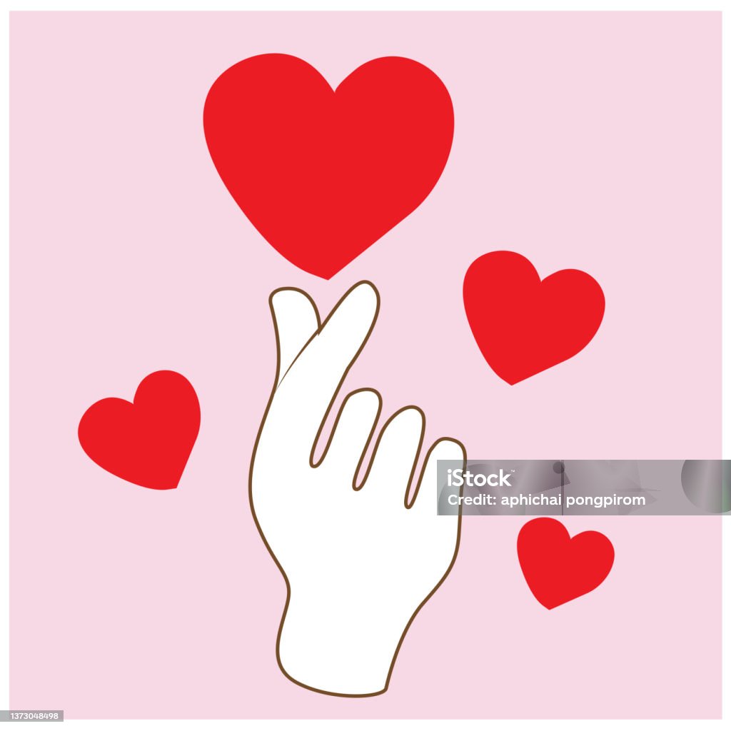 Vector Mini Heart Illustration Vector Hand Drawn Mini Symbol Heart Pink Background Stock ...