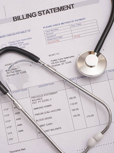 istock Medical bill with a stethoscope placed on it 137305620