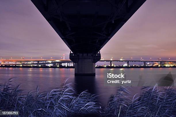 Night Bridge Stock Photo - Download Image Now - Arakawa River - Kanto, Architecture, Bridge - Built Structure