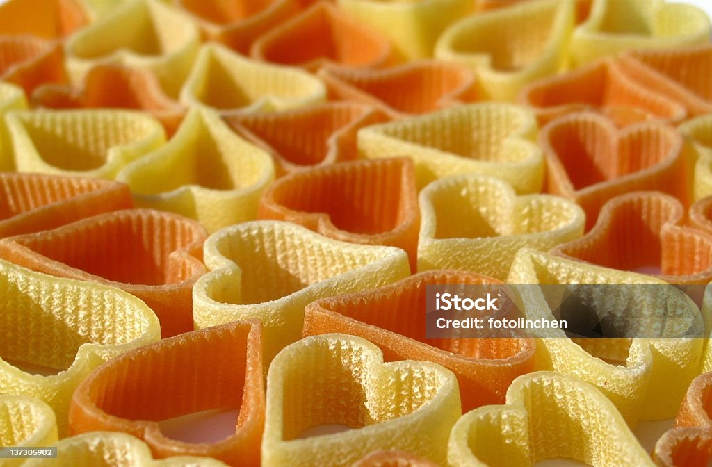 Pasta mit Herzen - Lizenzfrei Bunt - Farbton Stock-Foto