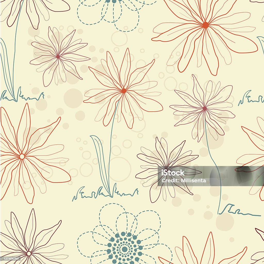 texture sans couture avec fleurs - clipart vectoriel de Abstrait libre de droits