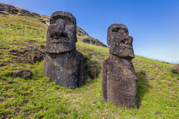 istock Easter Island Moais Rano Raraku Rapa Nui in Summer 1373065728