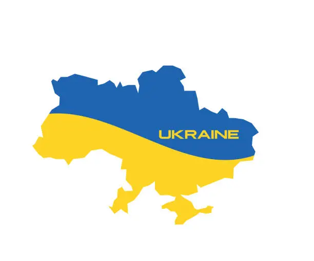 Vector illustration of Ukraine map vector stock illustration.