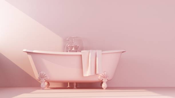 istock pink bathtub on pink background 1373074155
