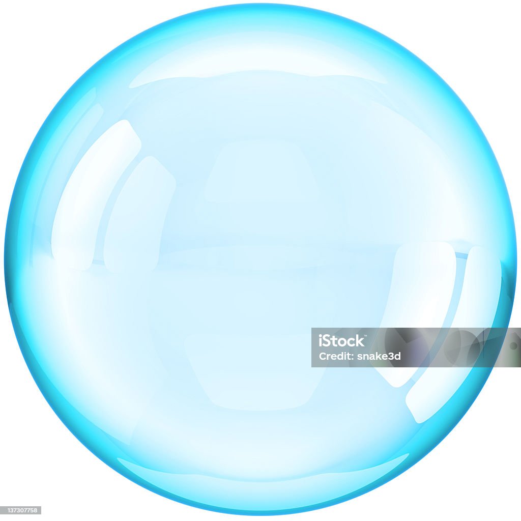 Soap bubble ball transparenten - Lizenzfrei Bedienungsknopf Stock-Foto