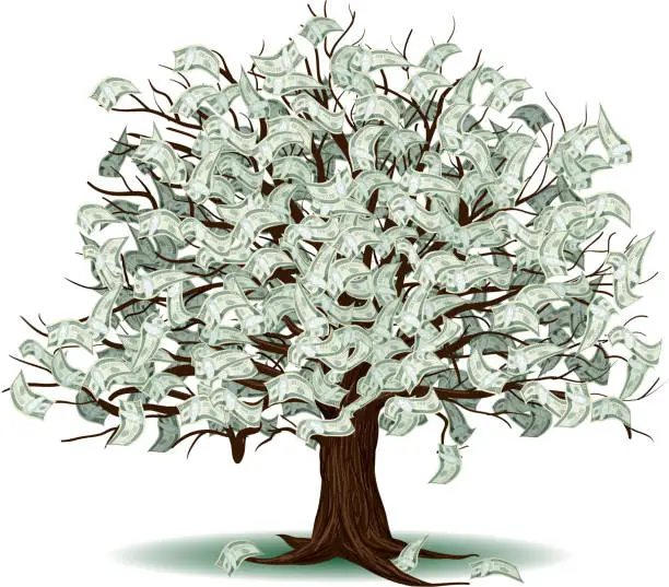 Vector illustration of Money Tree