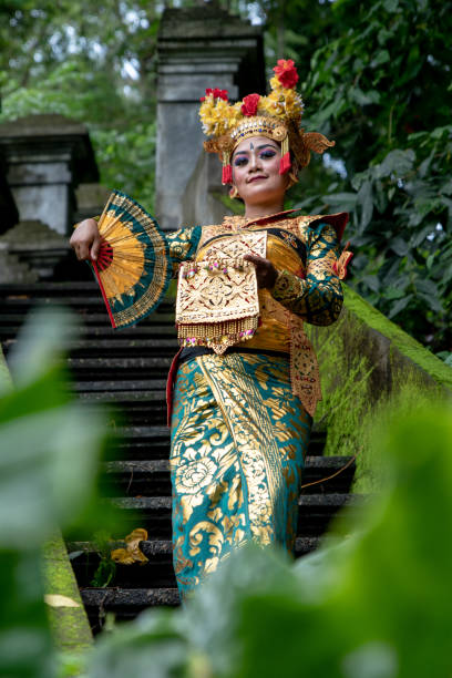 istock Balinese dancer posing in the temple 1373078442
