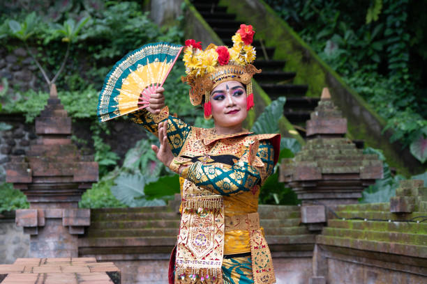 istock Balinese dancer posing in the temple 1373079116