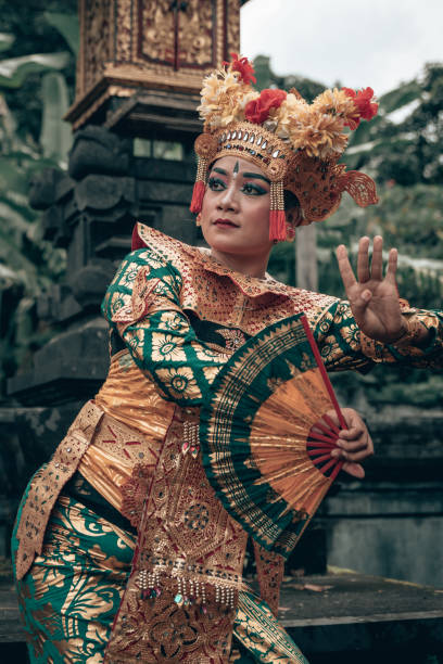 istock Balinese dancer posing in the temple 1373079799
