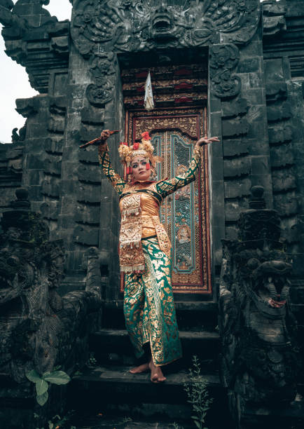 istock Balinese dancer posing in the temple 1373079836