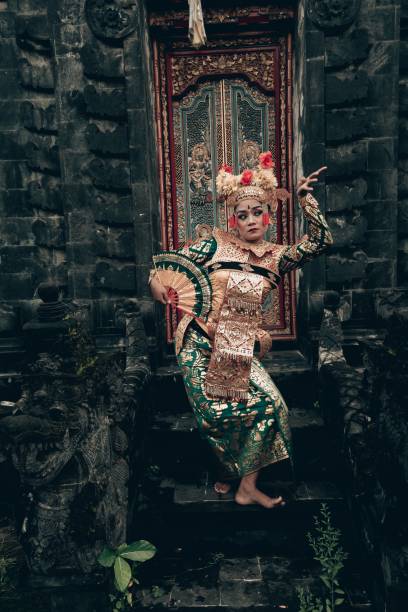 istock Balinese dancer posing in the temple 1373079869