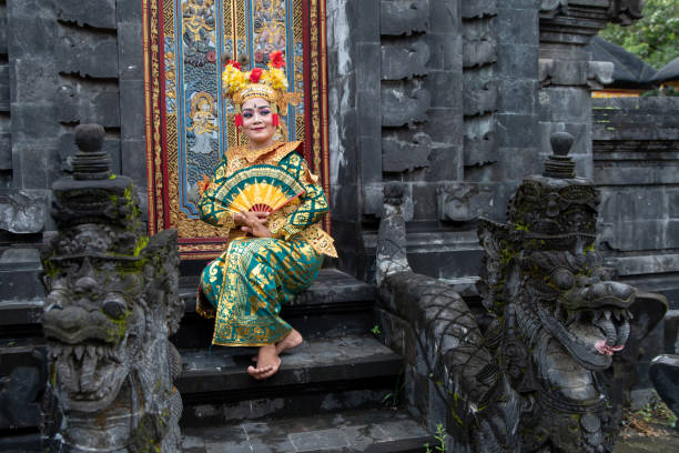 istock Balinese dancer posing in the temple 1373080489