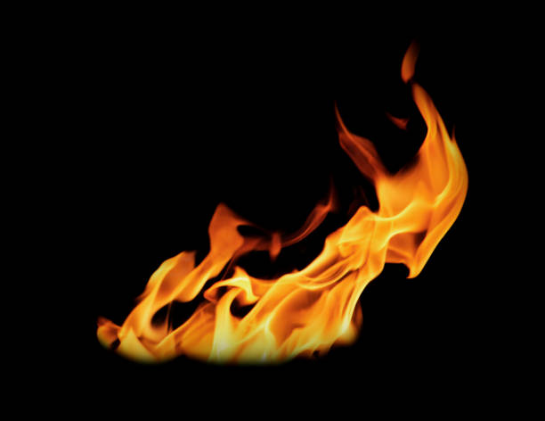 istock Flames isolated on black background for graphic design or wallpaper. 1373081024
