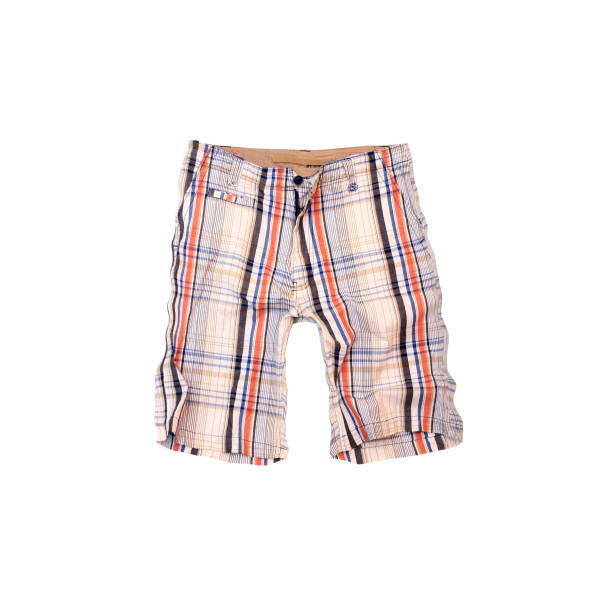 istock 1970s Plaid Shorts on White Background 137308220