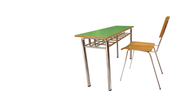 istock desk chair school empty isolated  new - 3d rendering 1373082758