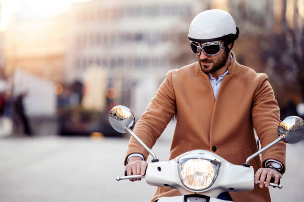 istock Young man test drive new motorcycle 1373083651