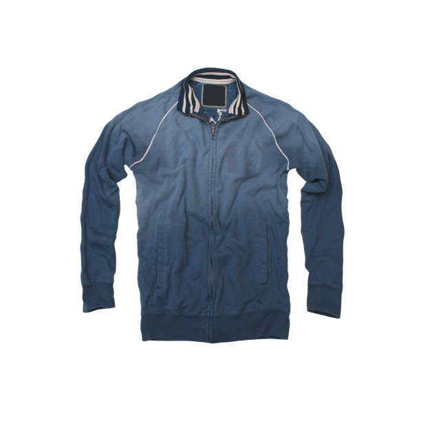 istock Blue, Vintage Track Jacket on a White Background 137308446