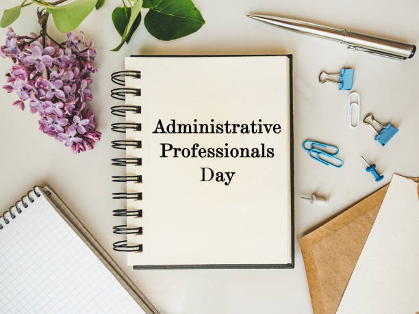 istock Happy Administrative Professionals Day. Greeting Card. Close-up 1373092910