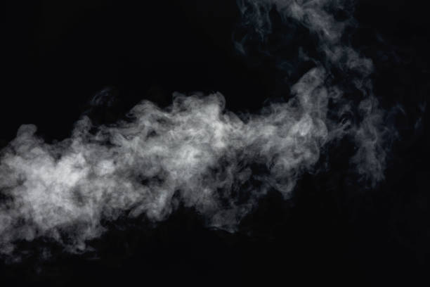 Smoke steam Background Close up of steam smoke on black background black backgorund stock pictures, royalty-free photos & images