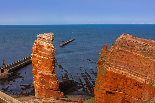 Landmark Lange Anna (Tall Anna) on the island of Helgoland.