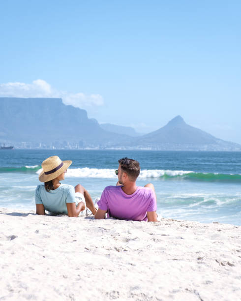 istock Bloubergstrand Cape Town South Africa on a bright summer day, Blouberg beach, withe sand and blue ocean 1373094068