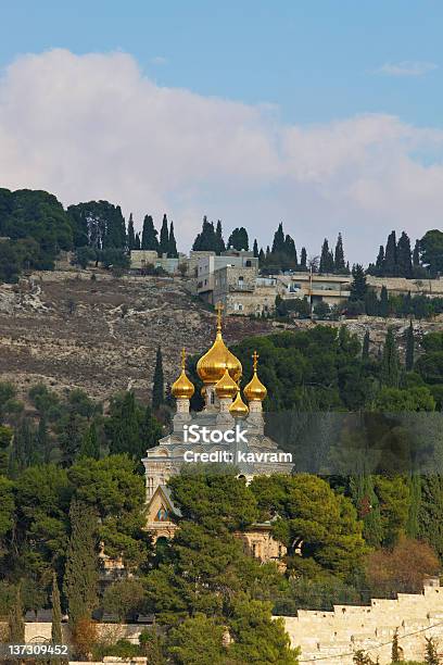 Monte De Los Olivos Jerusalén Foto de stock y más banco de imágenes de Abadía - Abadía, Aire libre, Arquitectura