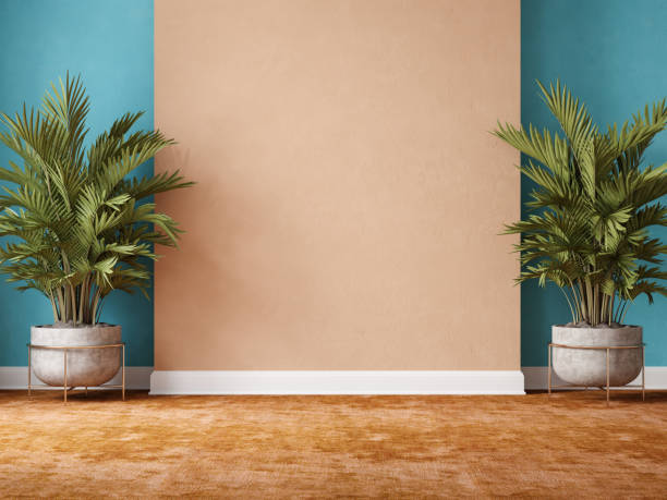 istock Memphis style conceptual interior empty room 3d illustration 1373098122