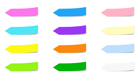 Colorful arrow sticky note set, stationary