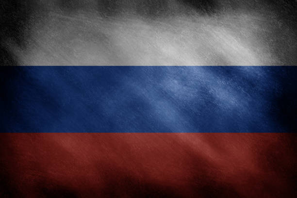 The Russian flag on a chalkboard background The Russian flag on a blackboard background russia flag stock illustrations