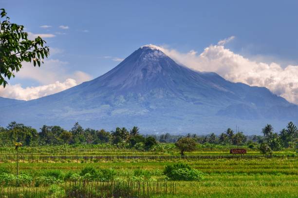 메라피 산 - mt merapi 뉴스 사진 이미지