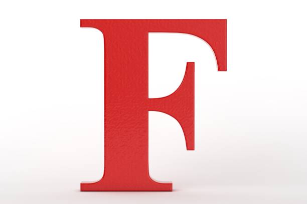 istock Letter F red on white background 1373102600