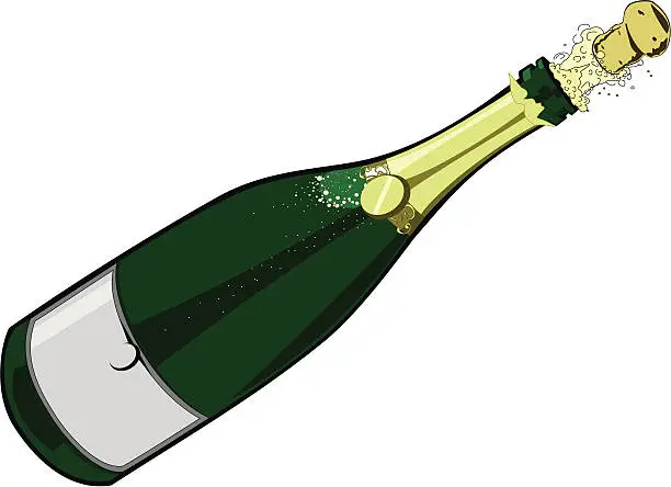 Vector illustration of Champagne explosion