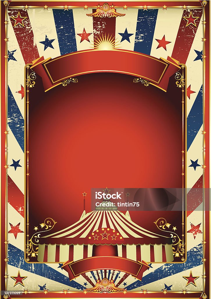 Fundo bom Circo vintage com big top - Royalty-free Circo arte vetorial