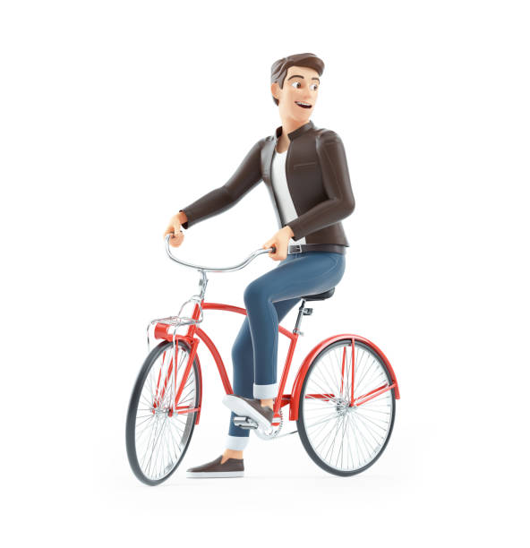 istock 3d cartoon man riding bicycle 1373114339