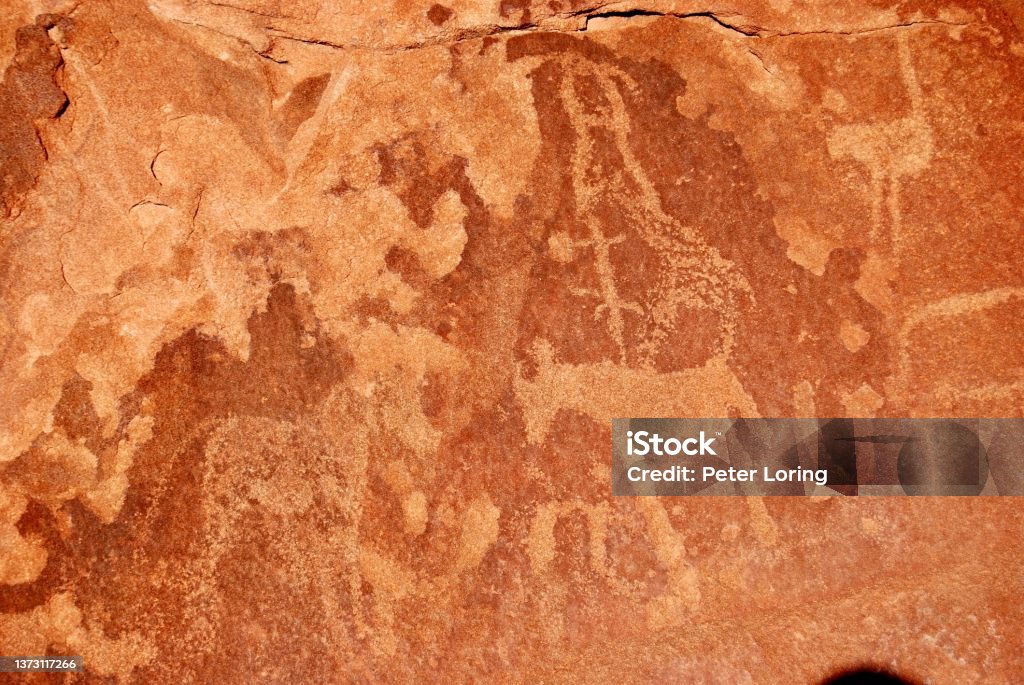 Petroglyphs Twyfelfontein Damaraland Nabib Desert Stock Photo