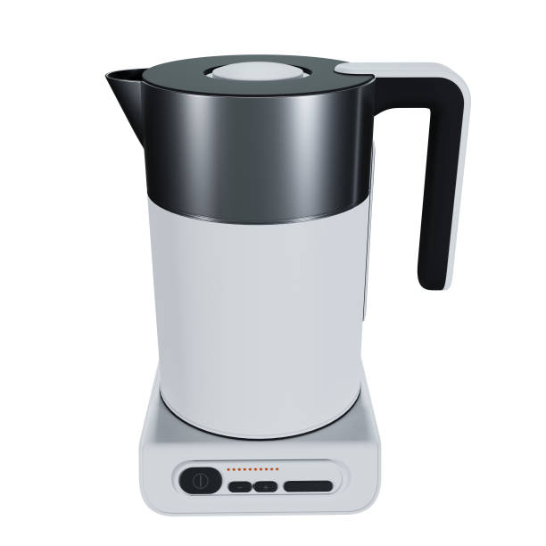 istock White electric kettle on white background. Kitchen equipment 1373117441