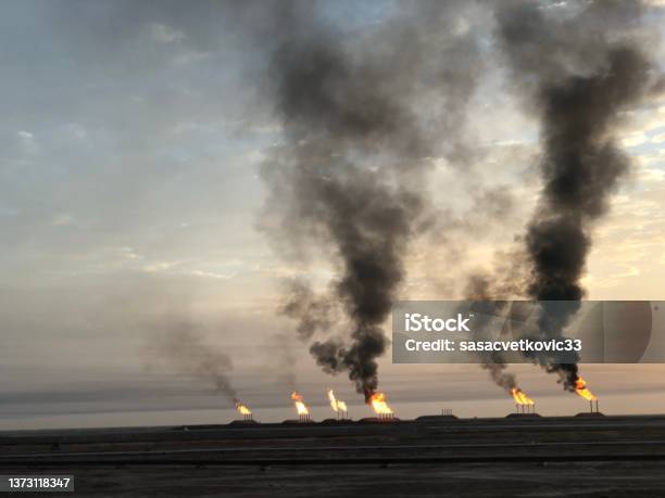 Air Pollution Black Smoke Coming Out Of The Chimney Stock Photo - Download Image Now
