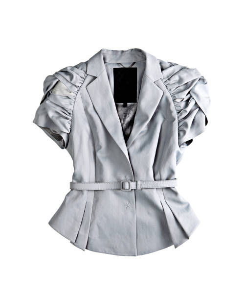 istock Fashionable gray jacket isolated on white background 1373124347
