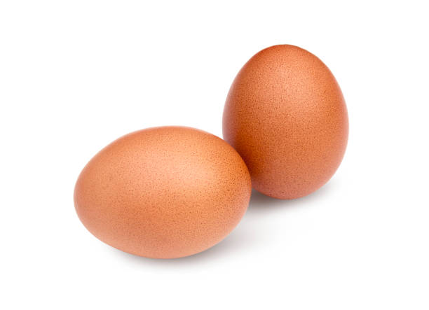 istock Two eggs isolated on white background with clipping paths for graphic design. 1373124724