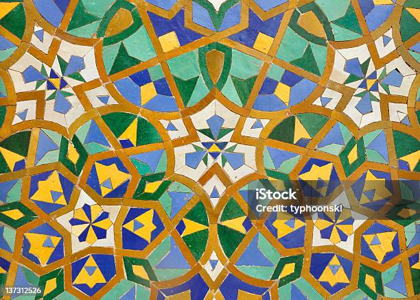 Photo libre de droit de Oriental Mosaic À Casablanca Maroc banque d'images et plus d'images libres de droit de Abstrait - Abstrait, Architecture, Art
