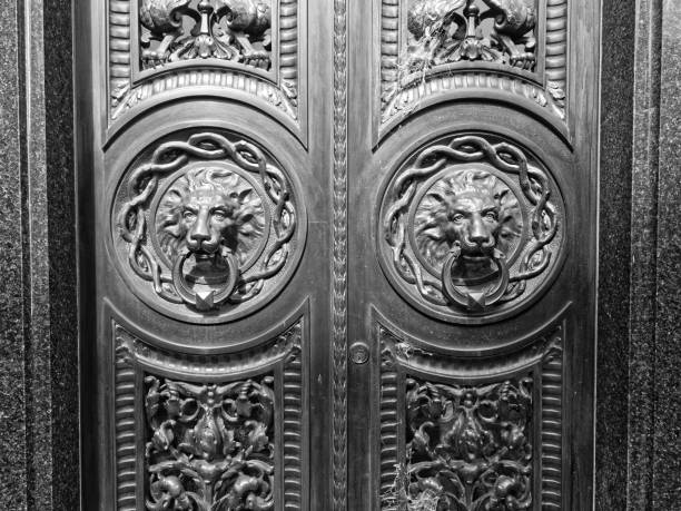 Metal Doors at the cemetery
