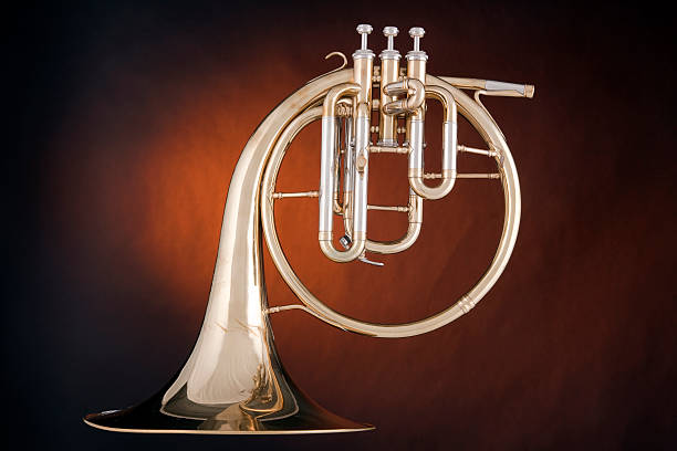 istock French Horn Antique Isolated On Gold 137312932