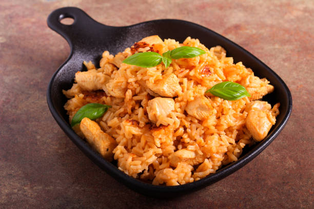 istock Chicken fillet and rice casserole 1373129661