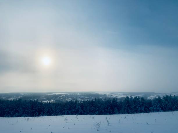 istock Snowy landscape. Nature in winter 1373131659