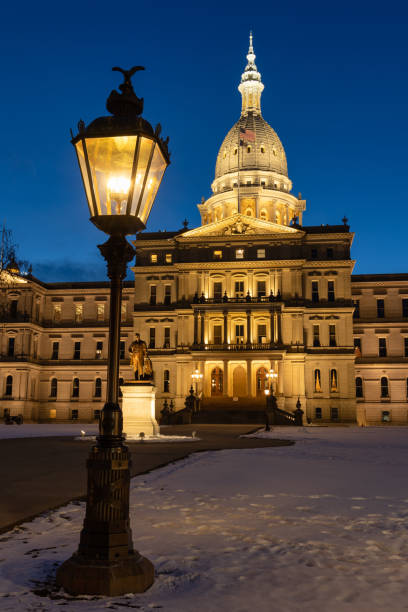 istock Michigan State Capitol at blue hour 1373134720