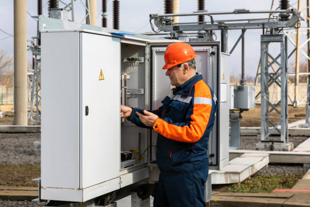 istock Power engineer inspects substation equipment. Energy. Industry. 1373137176